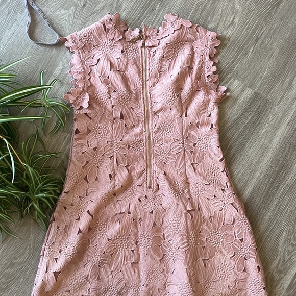 SOLD Chicwish Pink Lace Dress, Size L - Picture 8 of 10
